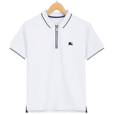White Burberry Textured Dri-Fit Polo!